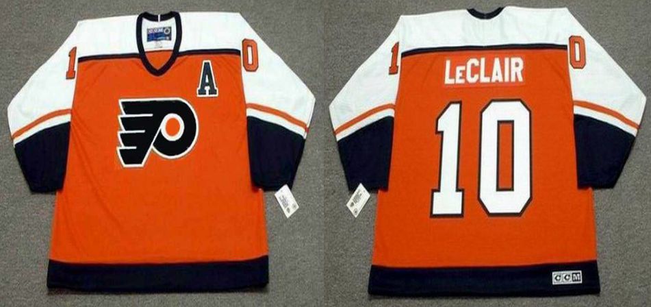 2019 Men Philadelphia Flyers #10 Leclair Orange CCM NHL jerseys1->philadelphia flyers->NHL Jersey